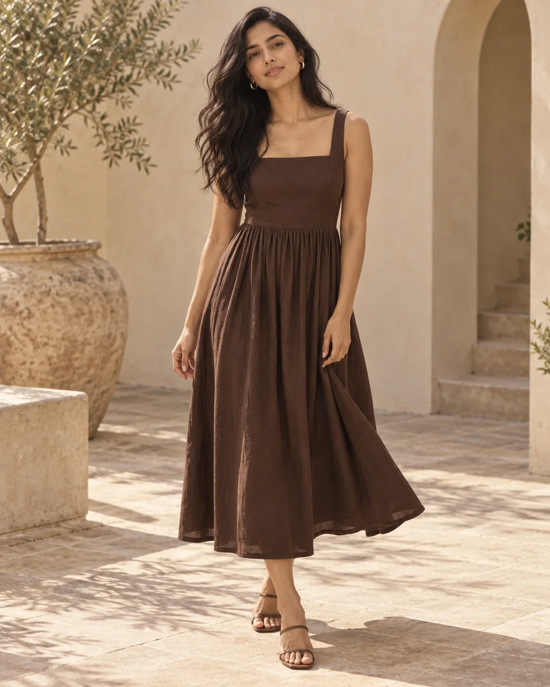 The Weekend Dress — Sample in Chocolate — generated sample concept
